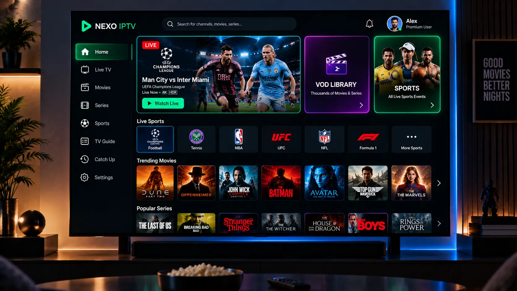 Übersicht verschiedener IPTV-Abonnement-Laufzeiten und Paketoptionen